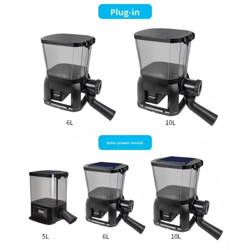 

Solar Automatic Fish Feeder Plastic Timer Box for Aquarium Outdoor Fish Tank & Pond