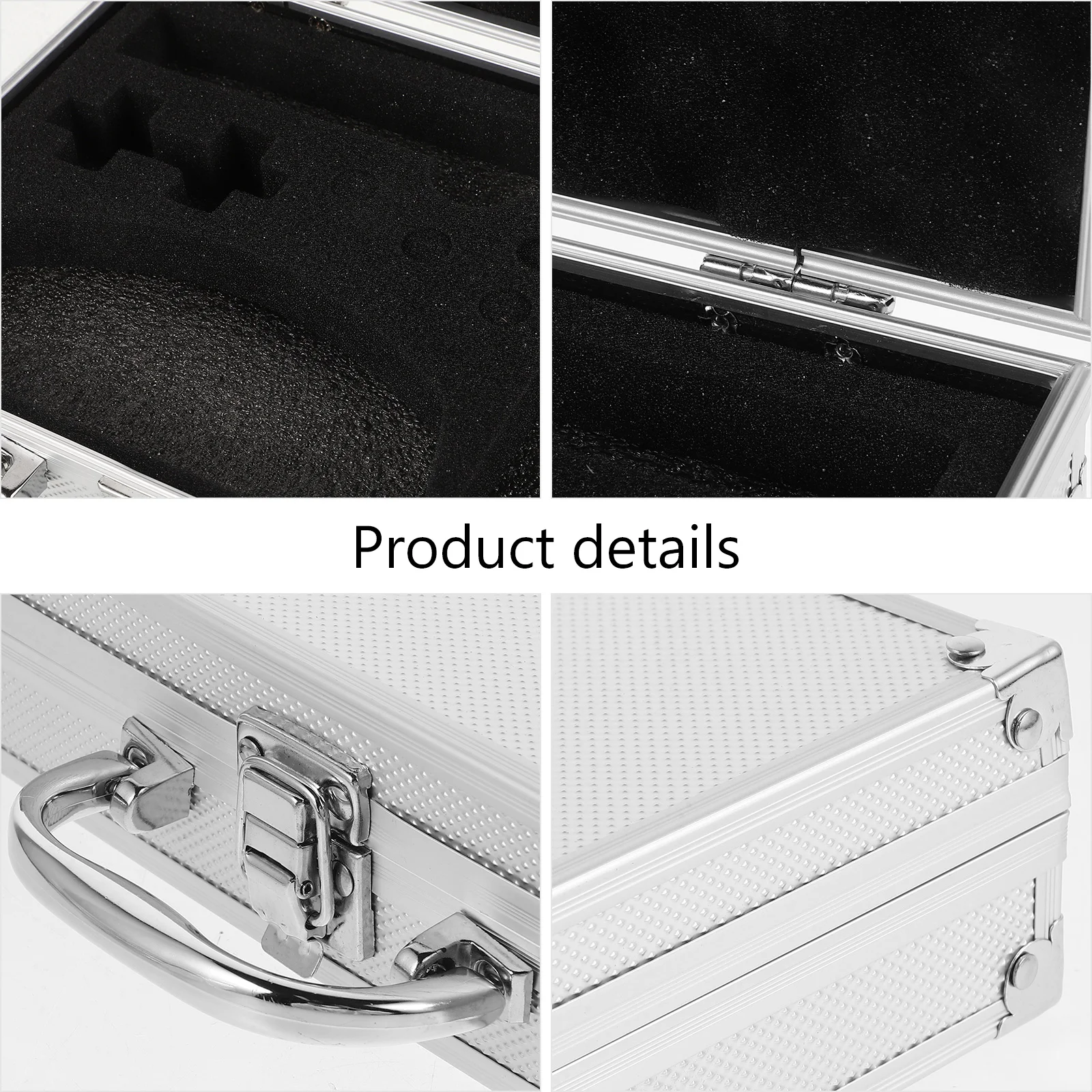 1PCS Aluminum Alloy Flashlight Toolbox Aluminum Case Large Capacity Tool ganizer Metal Briefcase Shockproof Stackable