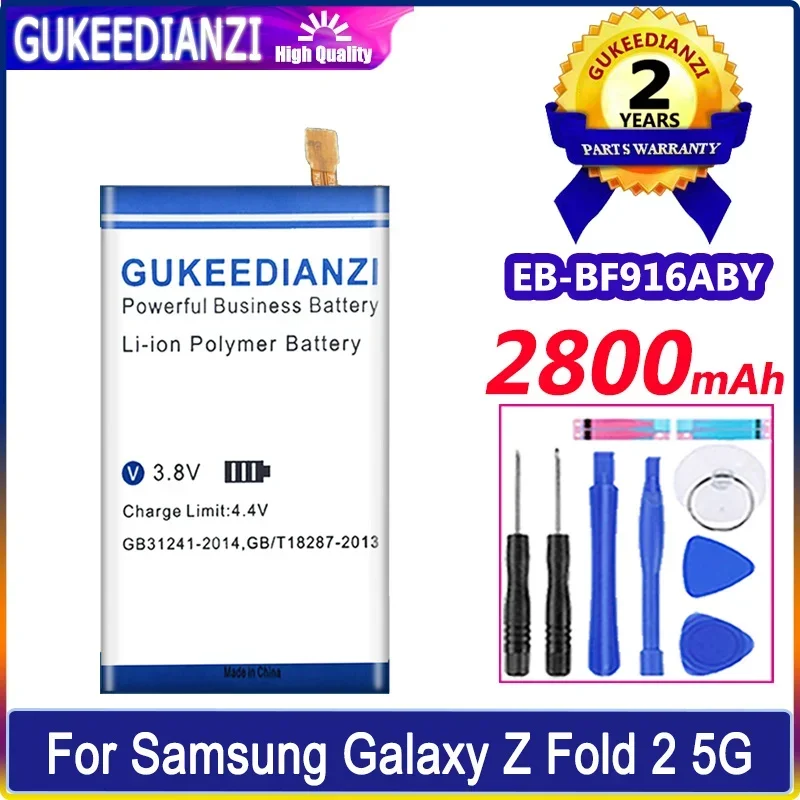 

GUKEEDIANZI Аккумулятор EB-BF916ABY EB-BF917ABY 2800 мАч/2900 мАч для Samsung Galaxy Z Fold 2 Fold2 5G SM-F916 SMF916 Аккумулятор