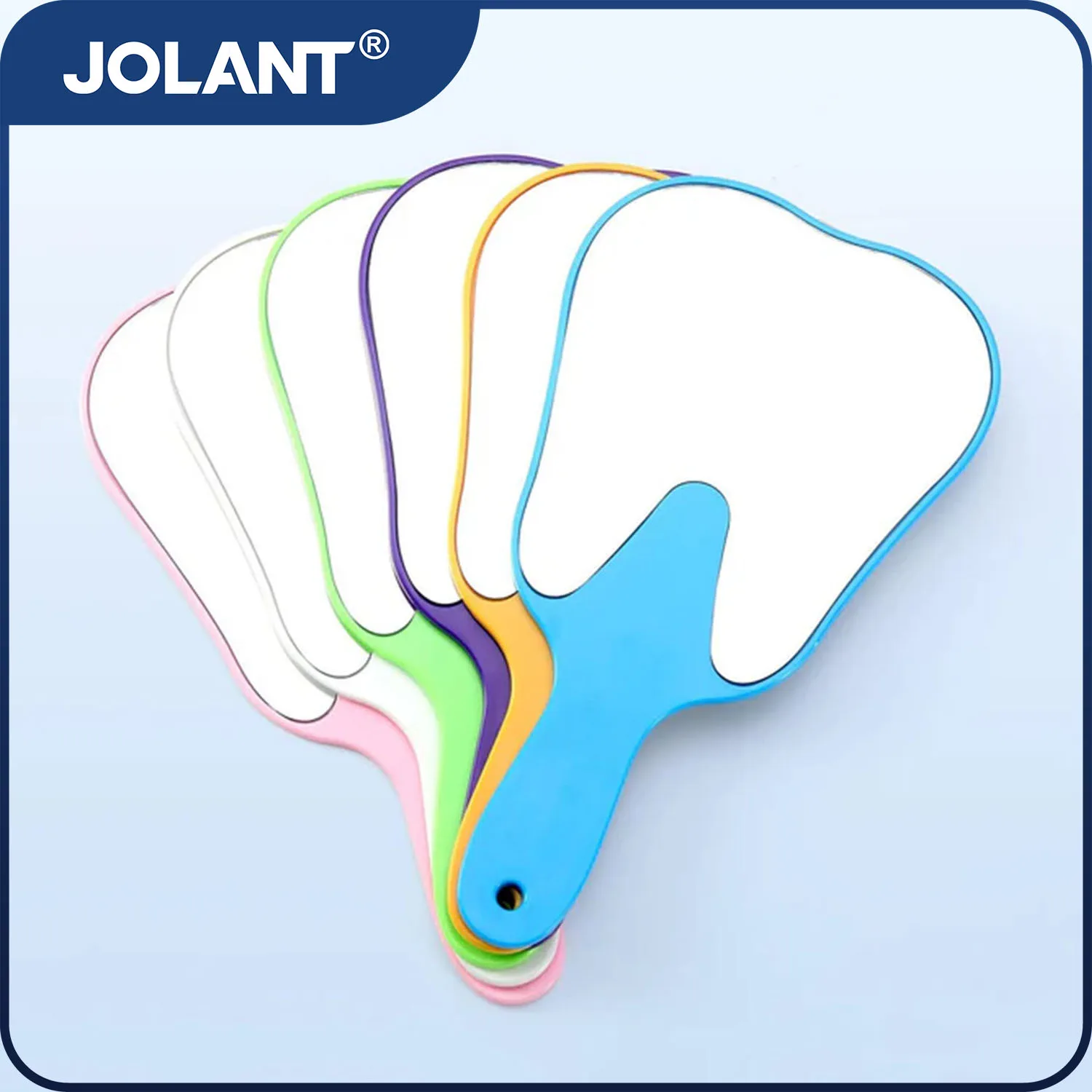 

JOLANT Cute Handle Dental Mirror Unbreakable Mouth Teeth Mirror Makeup Mirror Tooth Shaped Dental Accessories Dentist Tools