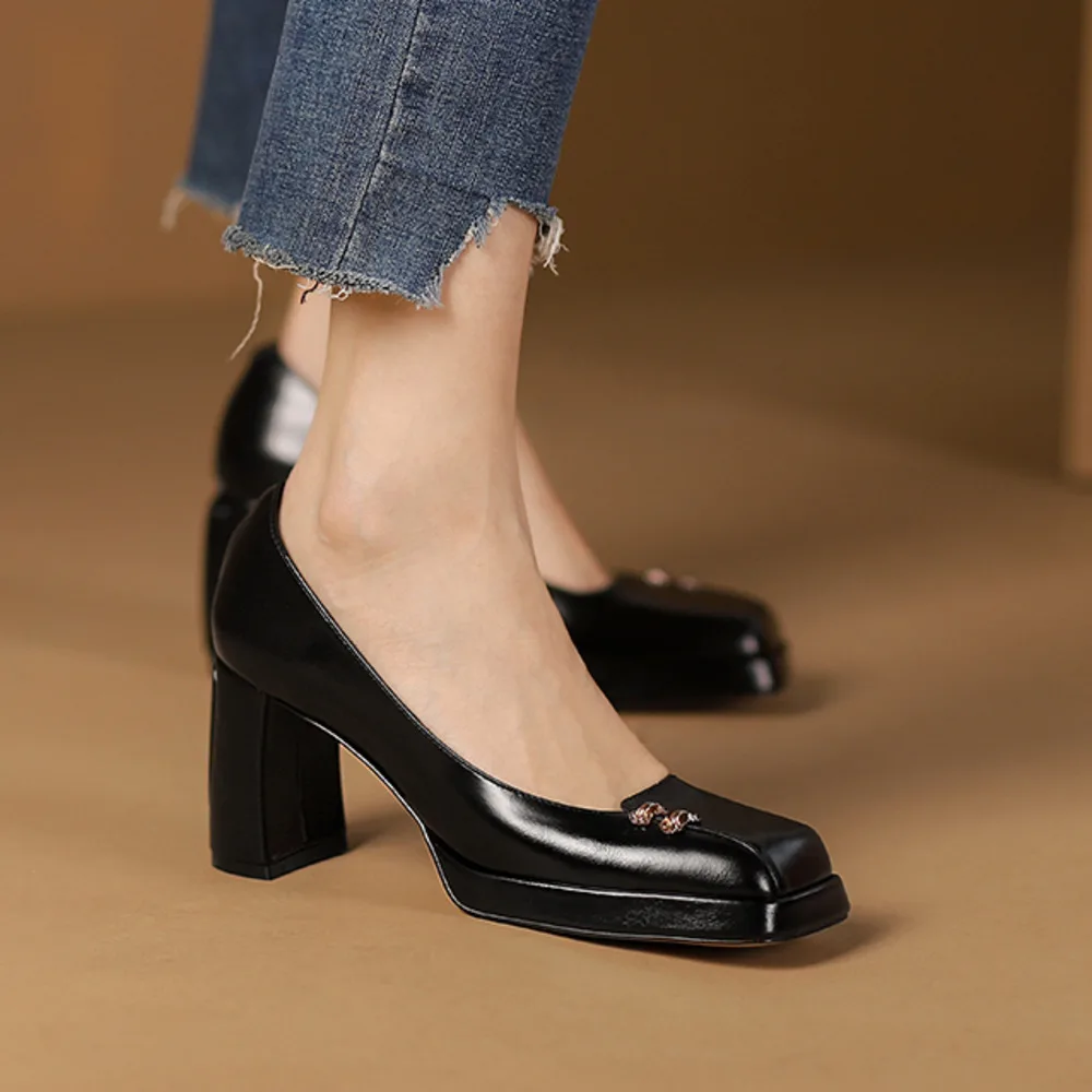 

Office Party Women's High Heels Breathable For Women's shoes genuine leather Pumps Women's shoes 2025 New Sexy Trend