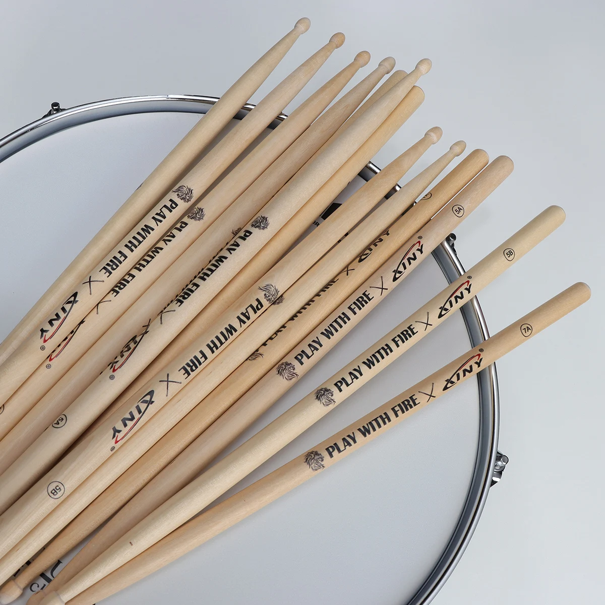 XINY-Maple Drum 5A 7A 5B Imported Material Price Affordable Drum Strike Rod Pair Set-A pair image 6