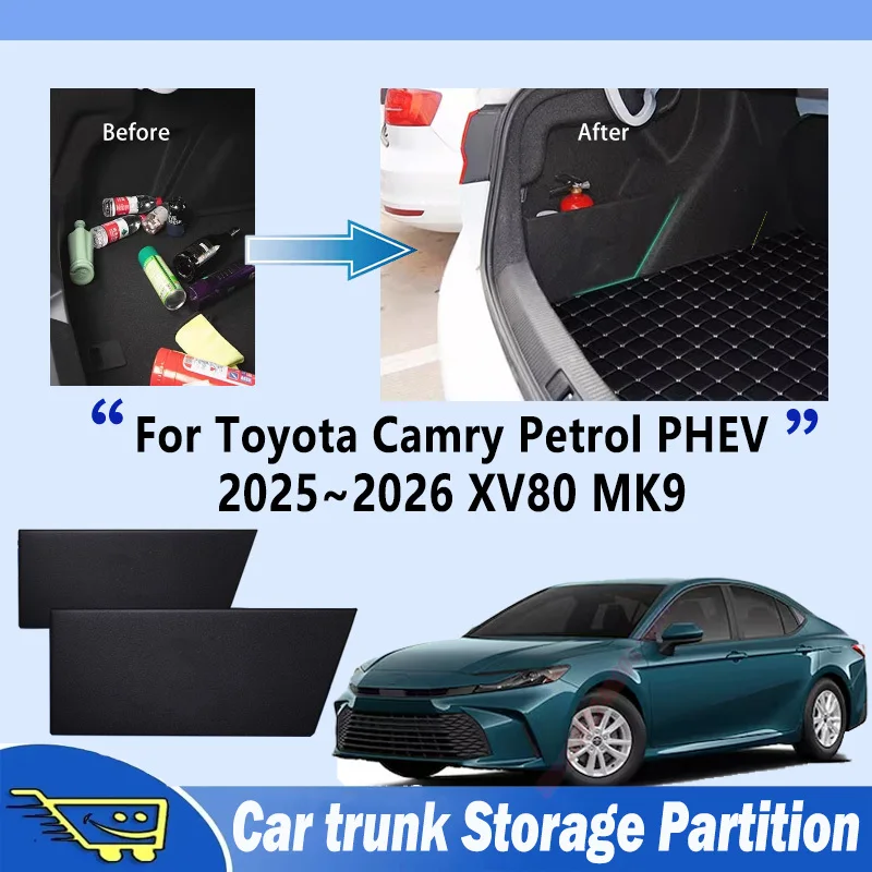 For Toyota Camry 2025~2026 XV80 MK9 Trunk Storage Partition Multifunction Storage Auto Interior Parts Organizer
