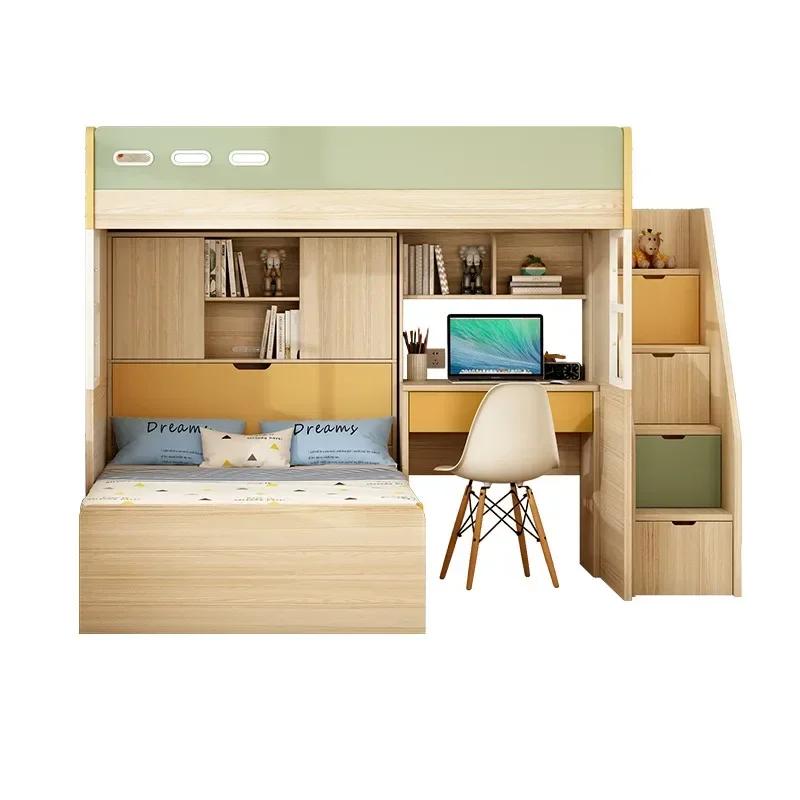 

Solid Wood Bunk Bed Two Layers of Bed Height Customized Style Sets Packing Furniture Double Kids Loft Bed