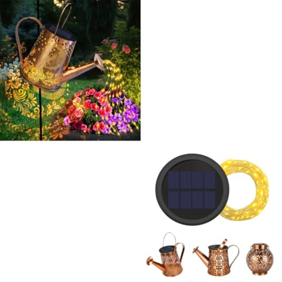 

Solar Watering can with Lightsand Solar Replacement Top