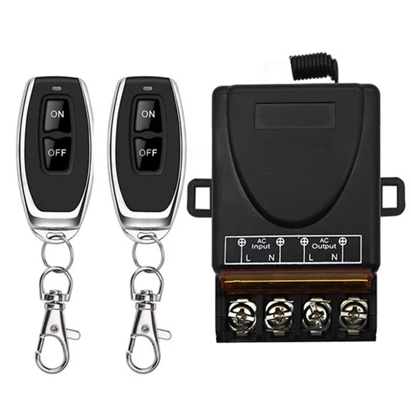 مفتاح تحكم لاسلكي عن بعد ، جهاز استقبال ترحيل الترددات اللاسلكية ، تشغيل وإيقاف ، على جهاز إرسال مصباح الأجهزة الكهربائية ، AC V, 30A, 1CH, Mhz
