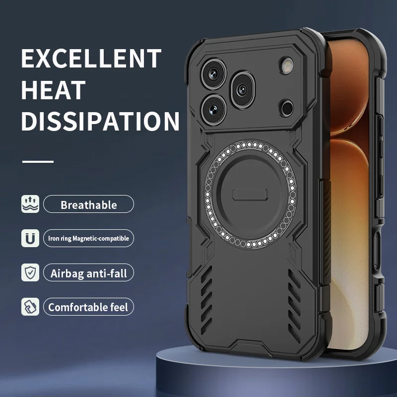 Heat Dissipation Case For Honor 600 Pro Cover Lens Protection Magnetic Wireless Charging Back Shell Fundas Coque