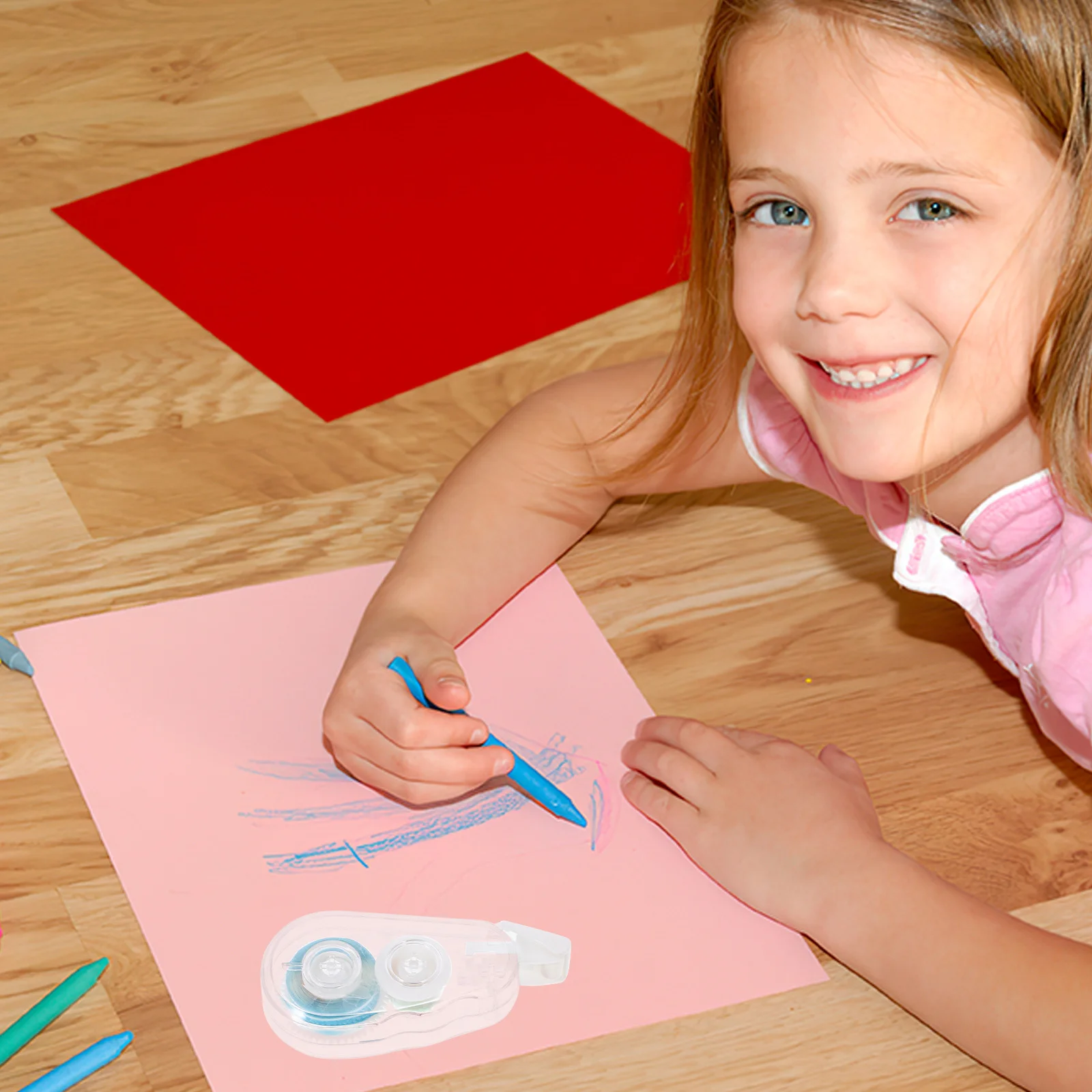 4 قطعة شريط مزدوج الجوانب سكرابوكينغ لاصق عداء الأسطوانة لمشاريع الحرف واضح شريط لاصق لجلات سجل القصاصات لاصق