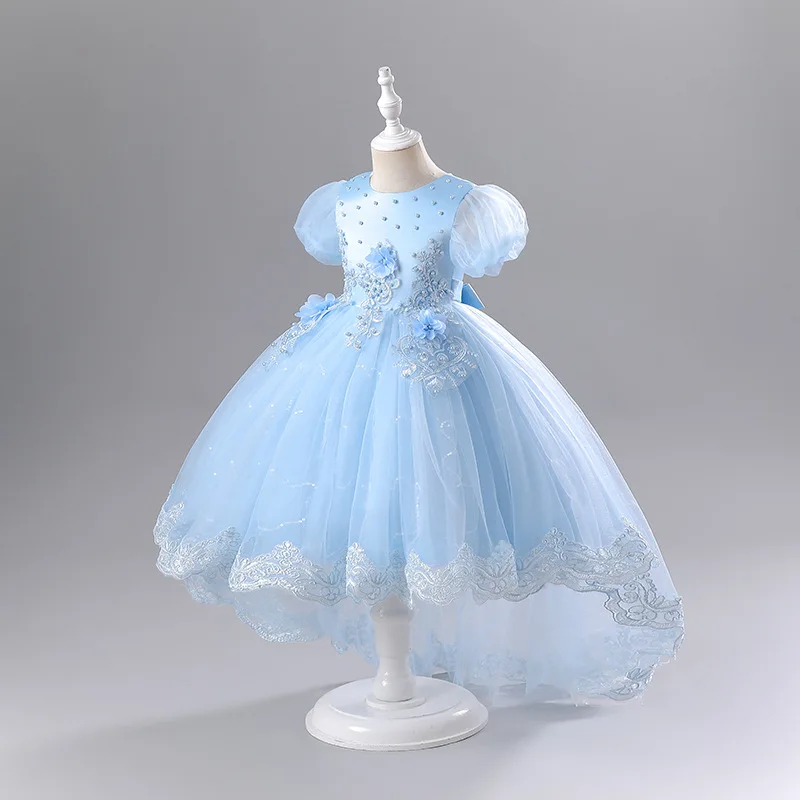 Flower Girl Party Dress Trailing Child Girls' Princess Dresses Kid's Festival Clothes