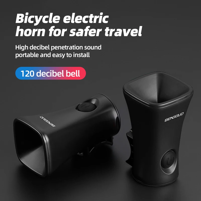 Bicycle Bell Square  Bike Motorcycle Electric Anti-theft Alarm Horn Loud Alarm Ring Bell Cycling Accessories