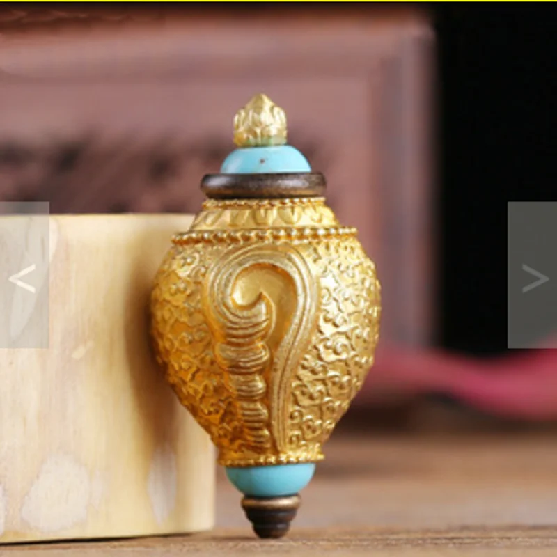 Can Open High Quality Pure Copper Tibet Spiritual Ga uri Box Conch Pendants Necklaces Urn stupa Keepsake Nipal Buddhism Jewelry