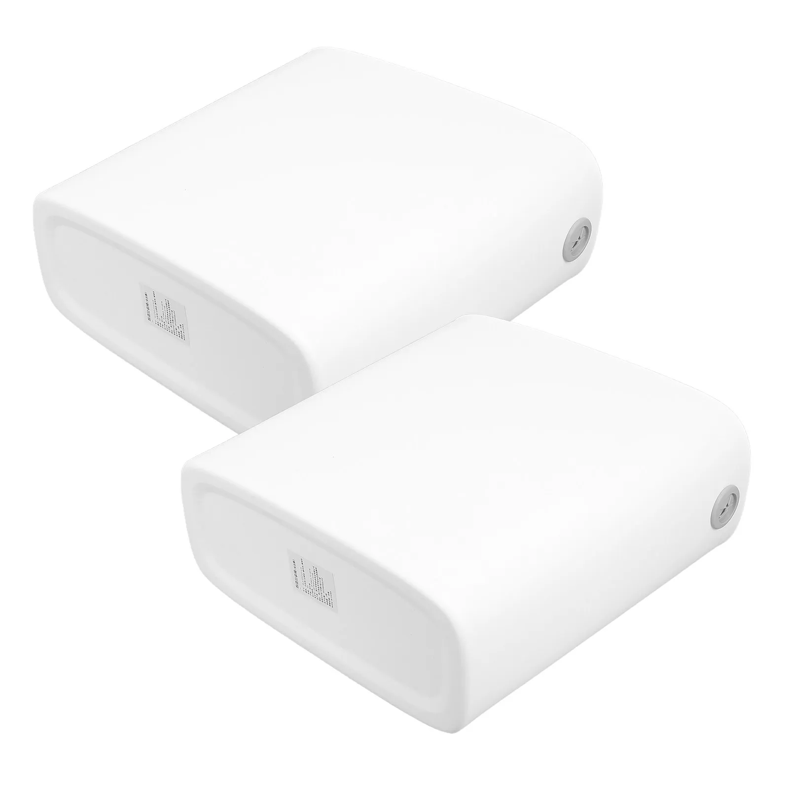 

2Pcs Slim White Garbage Can Narrow Trash Bin for Bathroom Kitchen Office Living Room Bedroom Recycling Bin Plastic Waste Basket