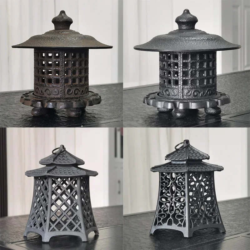 

Retro Palace Lantern Xuejian Lamp Wrought Iron Candlestick Traditional Decoration Nostalgic Cast Iron Building Chang'an Lamp