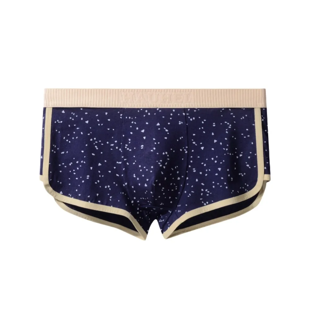 

Fashion Dots Mens Boxer Briefs Sweat Absorption Color Blocking Cotton Boxer Underpants Breathable Baggy Underwear for Men Daily
