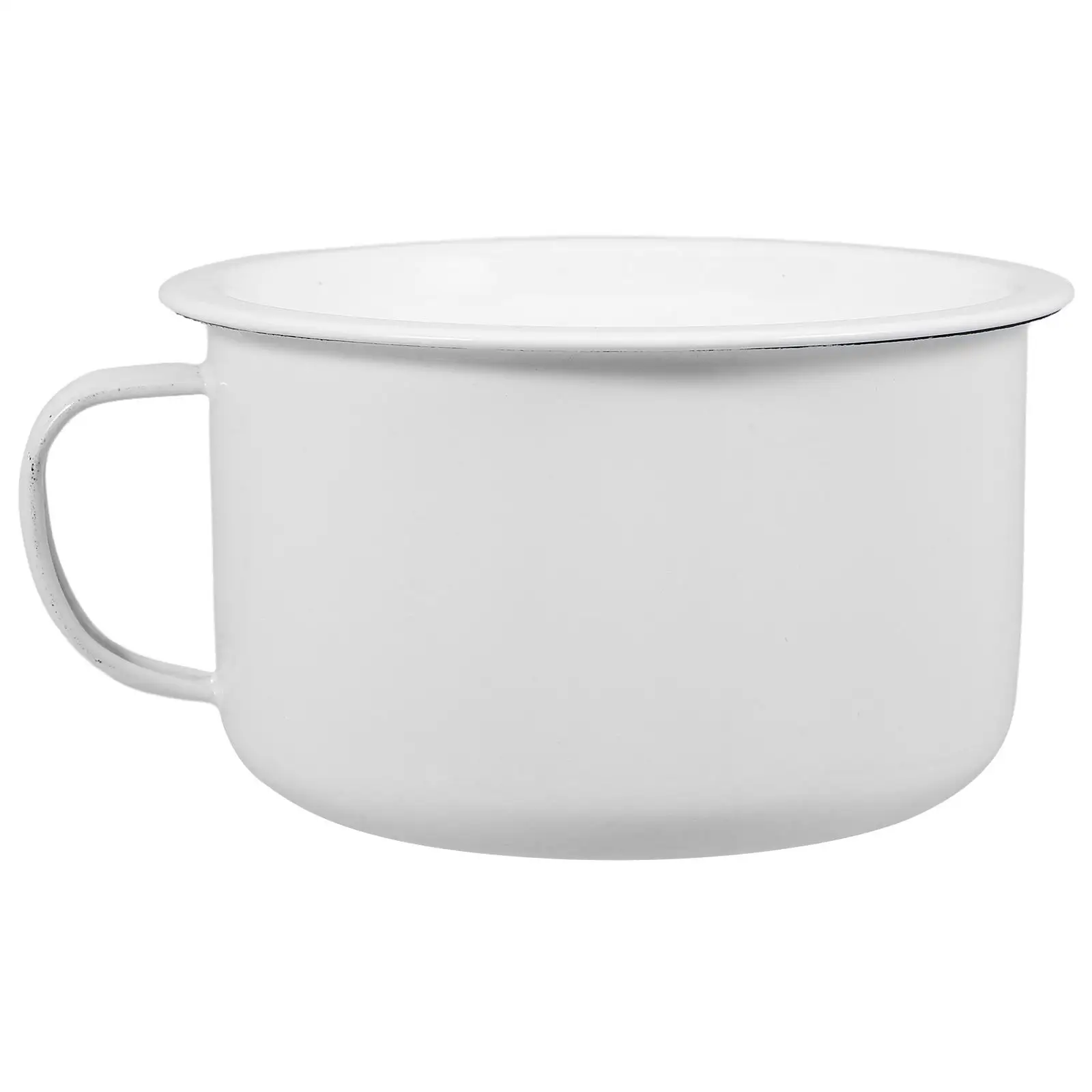 

Enamelware Noodle Bowl Retro Thick Bottom Lidded Large Capacity Kitchen Tableware Ramen Kitchen Tableware Food Serving