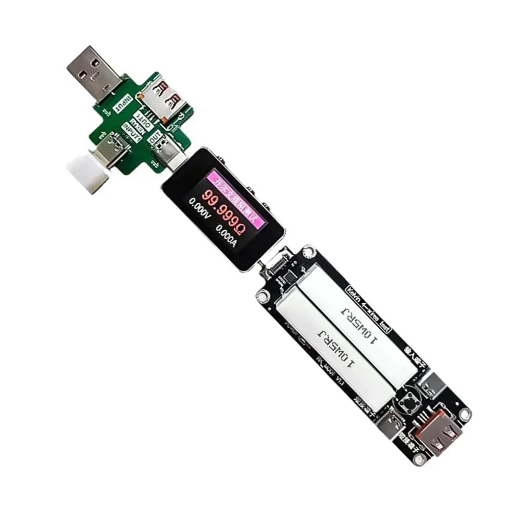 Voltage Tester Type-C Power Meter Lab Testing Electronics Repair Bench As Shown Compact Design Measurement Tool Resistance Meter