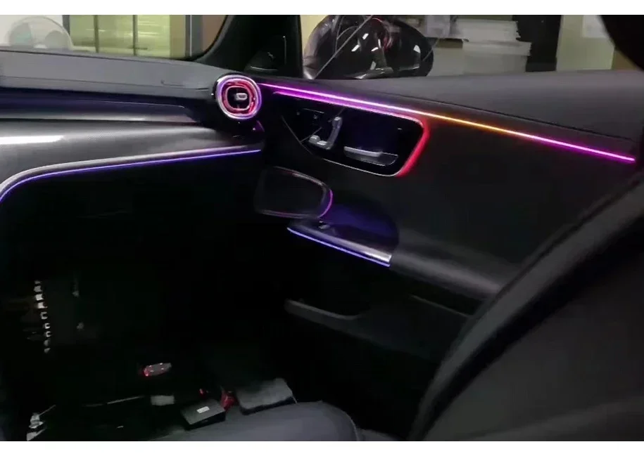 For Mercedes-Benz New C/GLC-class W206 X254 Car Interior Upgraded Accessories 64 Colors Colorful Active Ambient Light