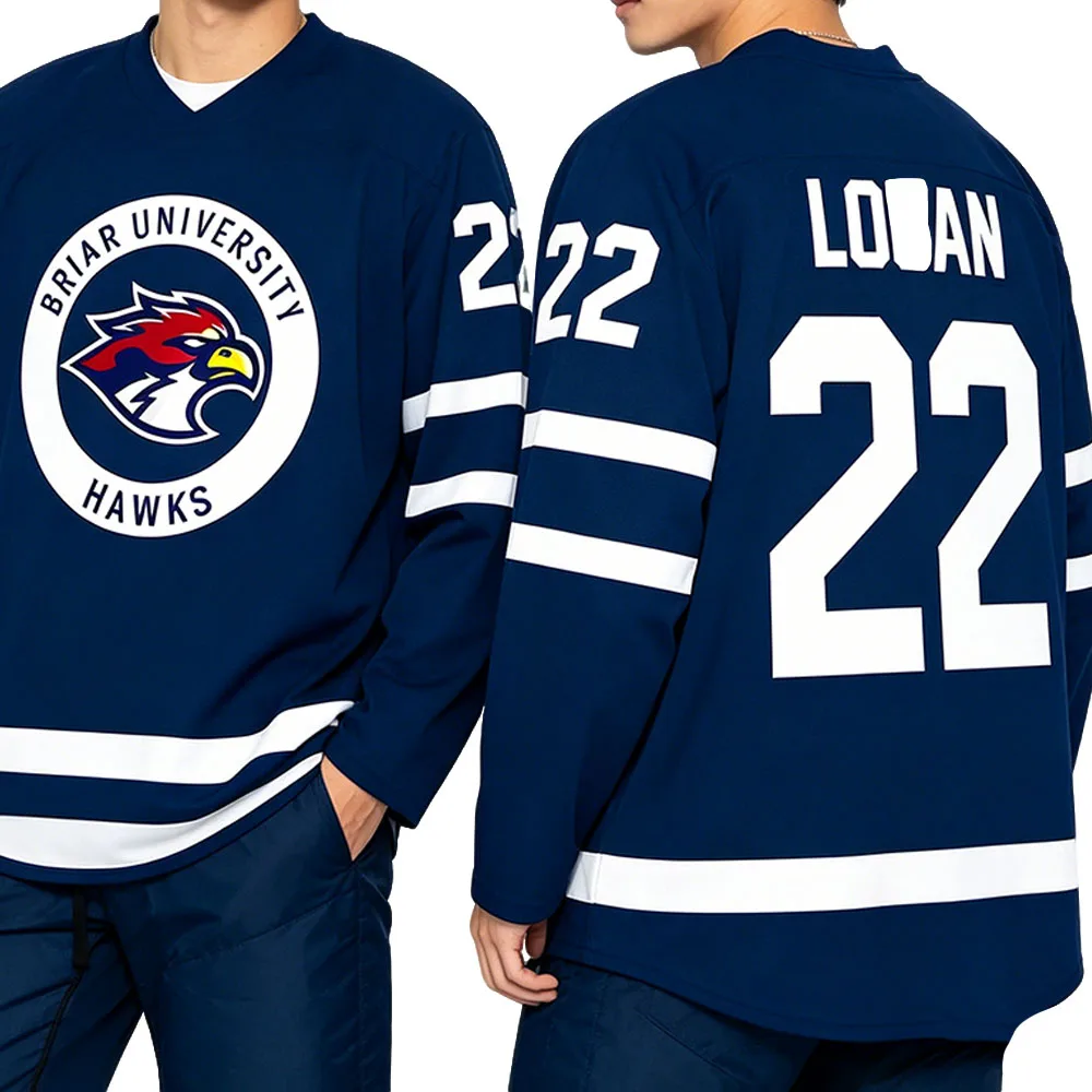 

Men Clothing Off Campus Briar University Hockey Jersey Graham 44 22 DI LAURENTIS 66 Tucker46 T-shirt Loose Fashion V-neck Shirts