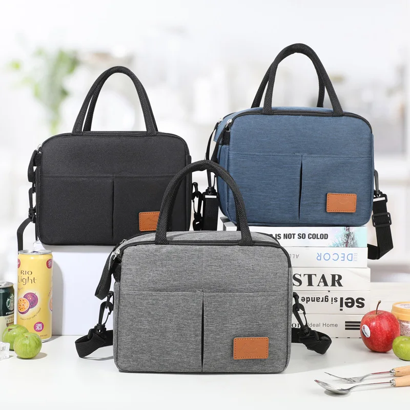 New Thermal Shoulder Bags Lunch Bag Waterproof Thicker Cooler Handbag Insulated Food Grade School Picnic Refrigerator Box