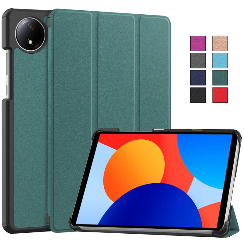 For Redmi Pad SE 8.7 Case Trifold Magnetic Leather Hard Smart Cover For Funda Redmi Pad SE 4G 8.7 inch 2024 Case Coque