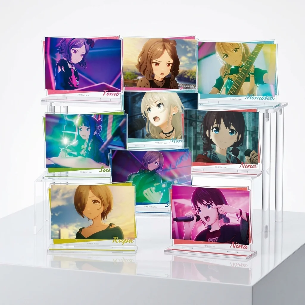 Girls Band Cry Anime GaruBan Nina Iseri Subaru Awa 15cm Acrylic Stand Desk Standee Keychain Collectible Gifts Tabletop Decor