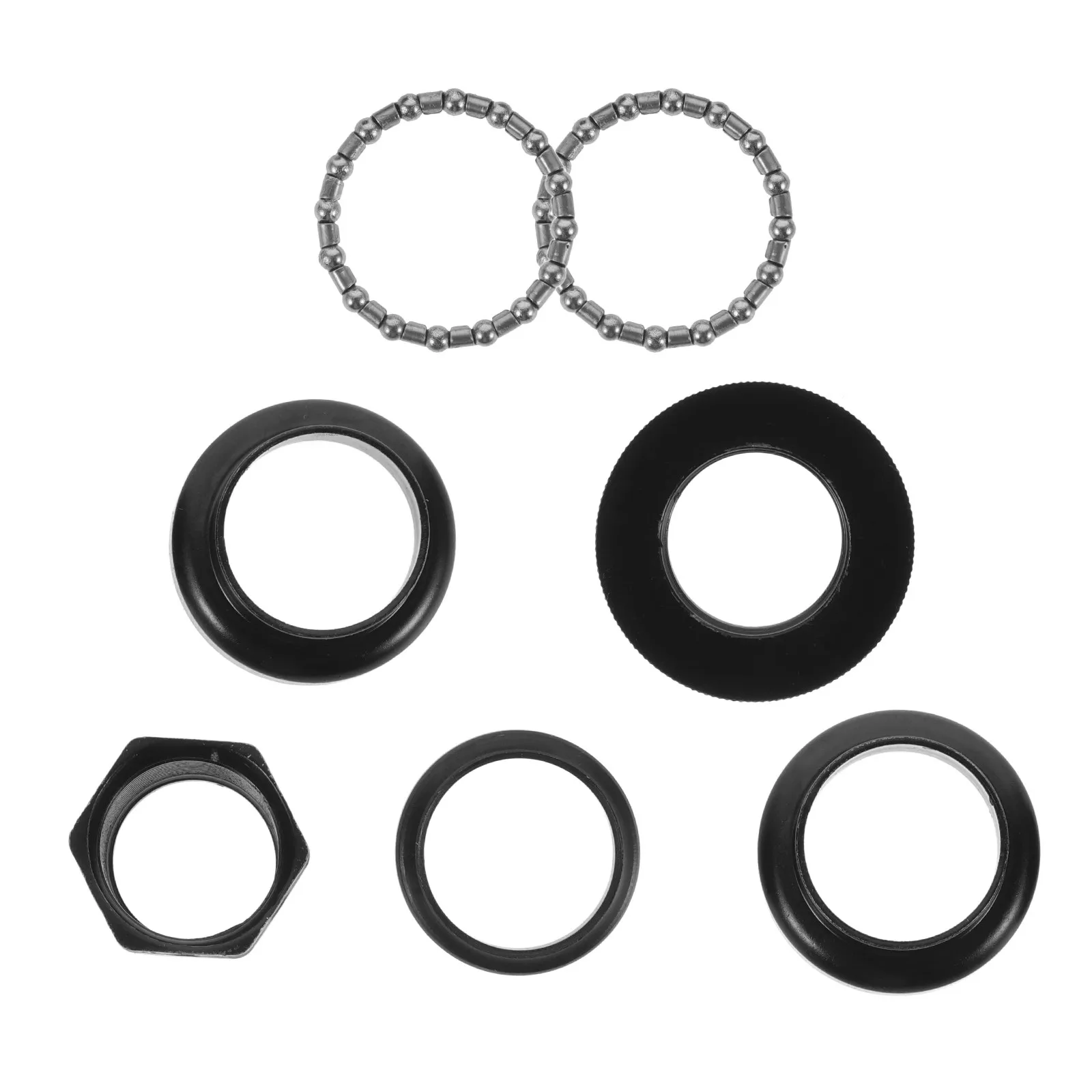 

1Set Bike Headset Metal Bearing Stable Bicycle Front Fork Stem Replacement Heavy Duty Mountain Bike Accessory Tapered Stack