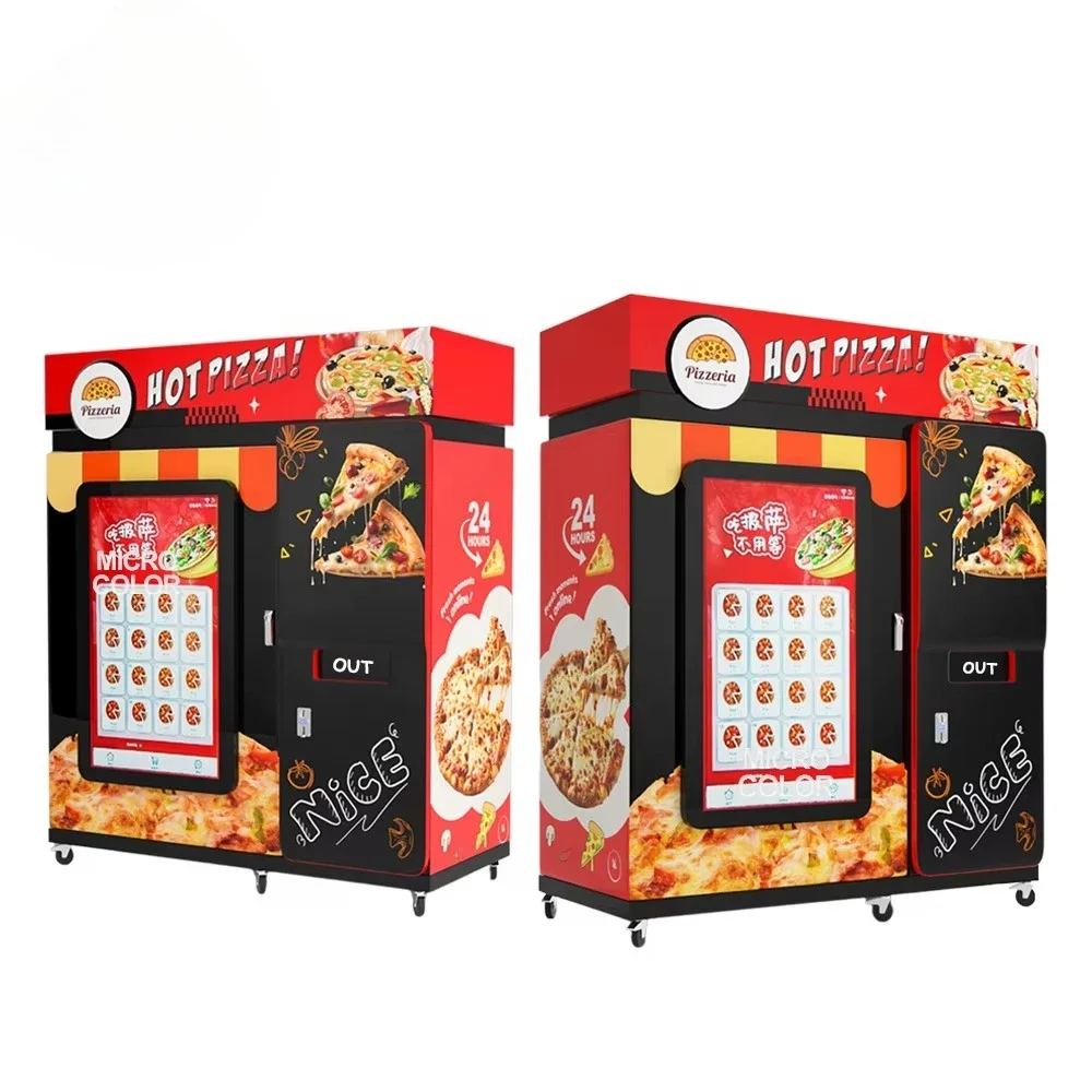 

YG Customized Commercial Automatic Pizza Vending Machine 55 Inch Touch Screen Self-service Robot Fast Food Hot Pizza Making Mach