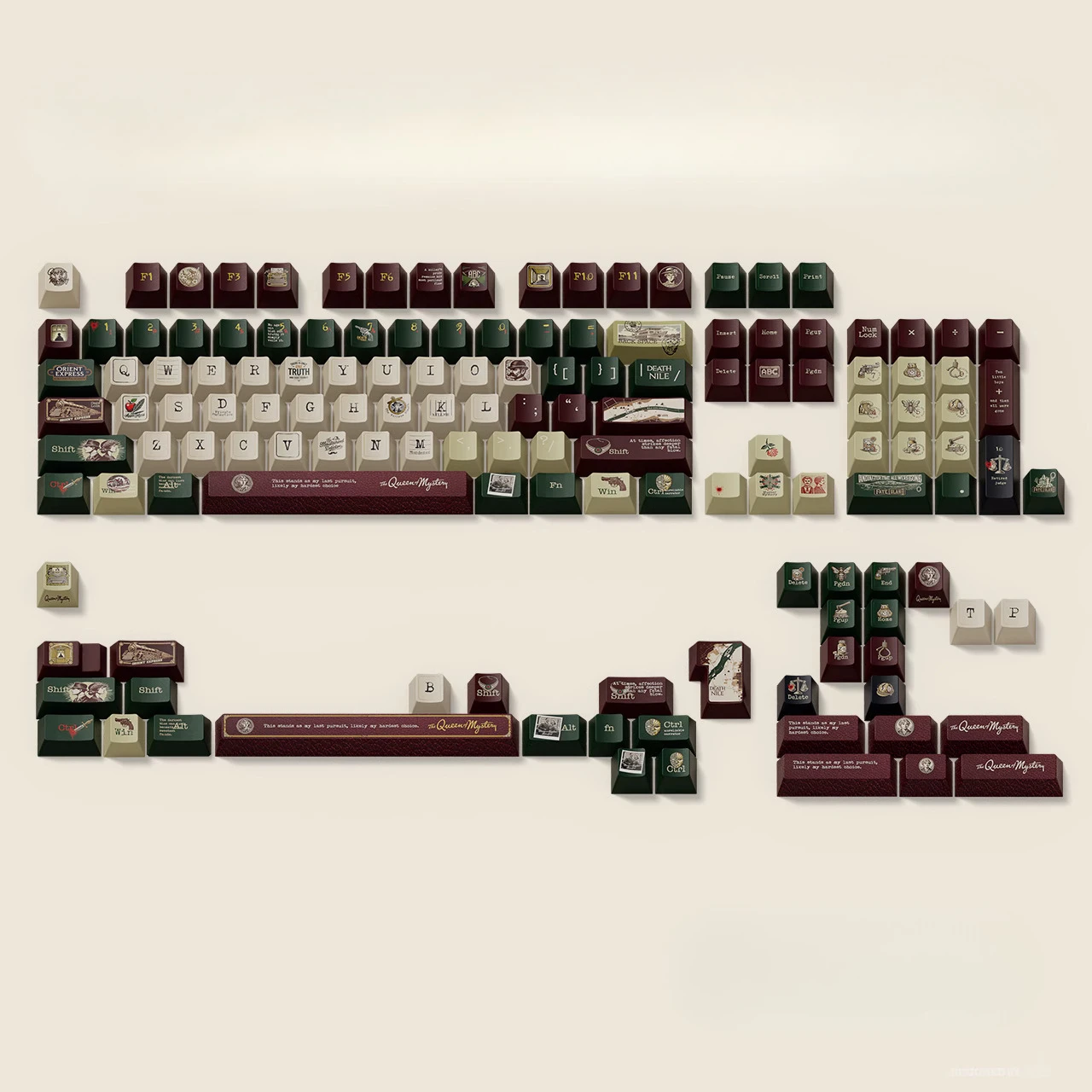 

Reasoning Queen keycaps bpt1.8 retro original design keyboard