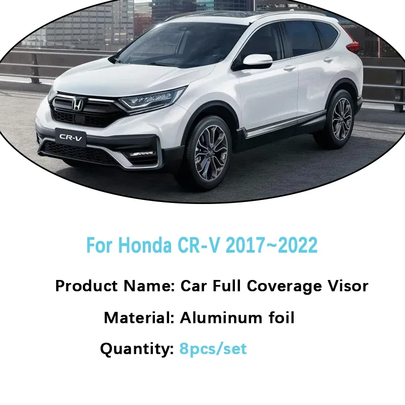 For Honda CR-V Accessories CRV CR V Mk5 2017 2018 2019 2020 2021 2022 Full Coverage Sunshades Shuttle California Car Accessories