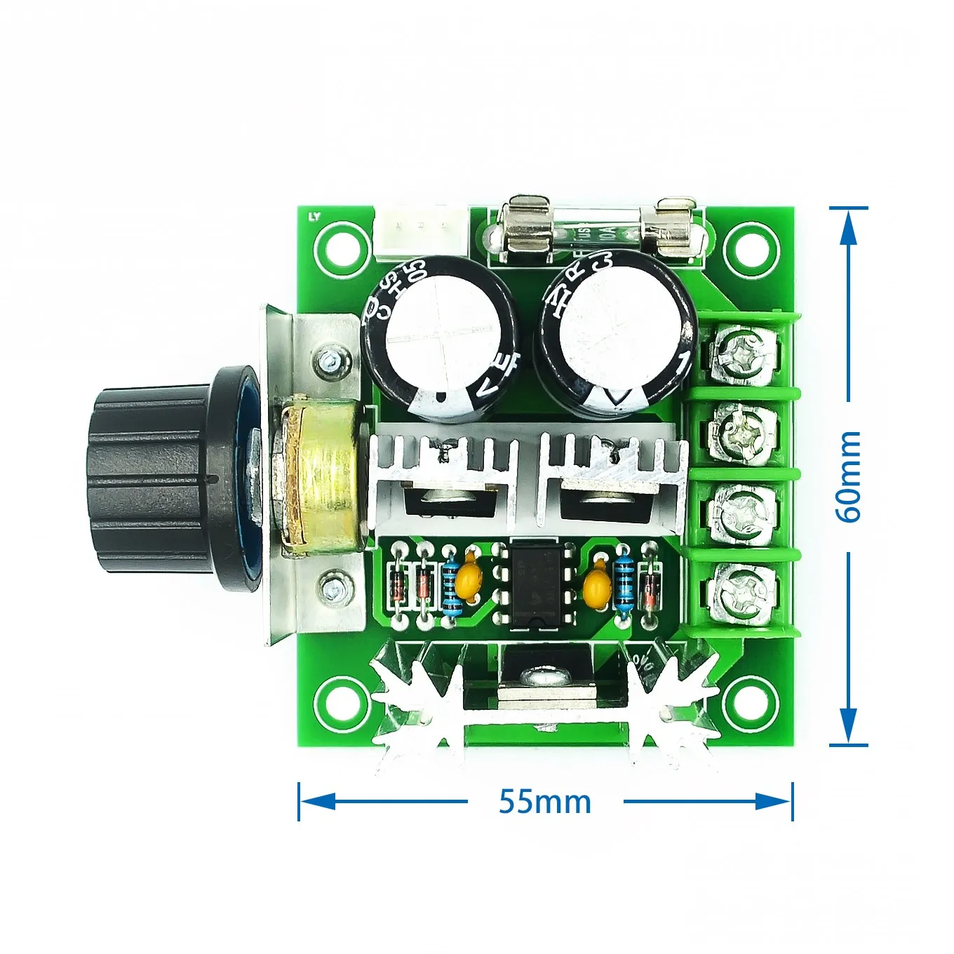 12V-40V 32V 10A Auto PWM DC Motor Speed Controller Regulator Governor with Knob Switch Volt Regulator Dimmer 400W Board Module