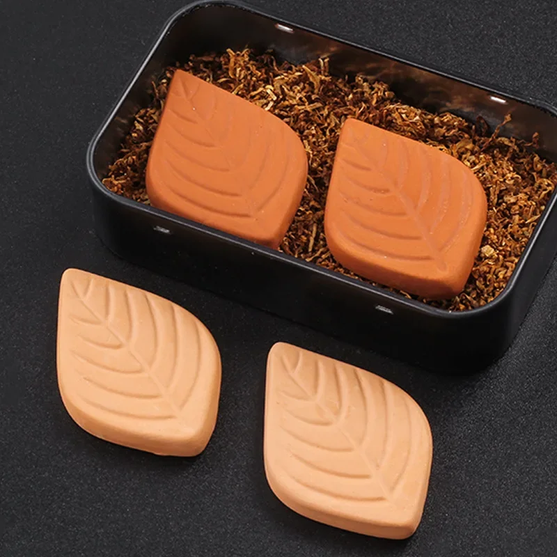Portable Leaf Cigar Humidifier Tobacco Moisturizer Reusable Clay Hydrostone Terracotta Humidifying Stone Keeping Moist Fresh