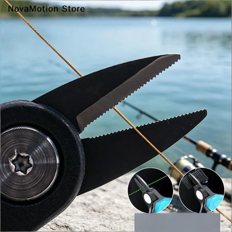 [NM]Portable Stainless Steel Lure Scissors Fishing Line And PE Line Serrated Blade MINI Fishing Scissors[NM]