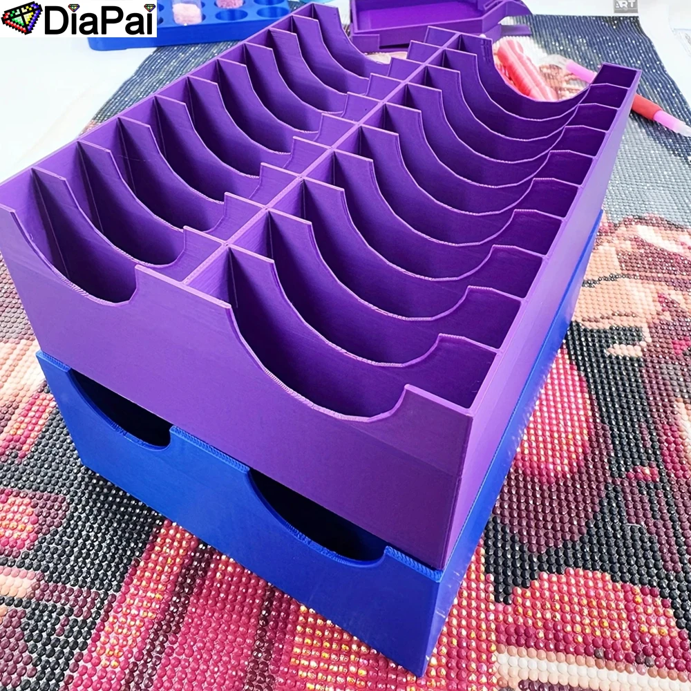 DIAPAI 5D Diamond Painting Drill Bag Storage Box, 20/10/5 grids Art Ziplock Bags Organize Storage Embroidery Tools Accessories