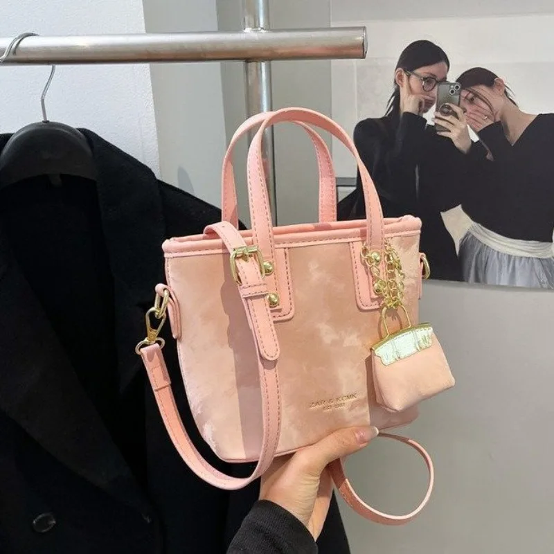 Versatile Fashionable Diaper Bag Ladies Simple Vintage Handbag Leather Crossbody Shoulder Purse Large Capacity Tote Messenger