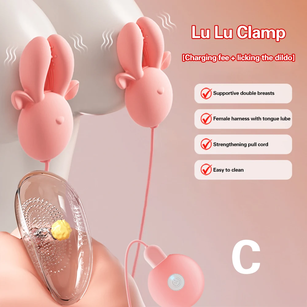 الحلمة المشابك هزاز النساء اللسان لعق قوي مص تدليك الثدي تهتز لعب الكبار الإناث معدات الاستمتاع واللعب الجنسي 18 + #4