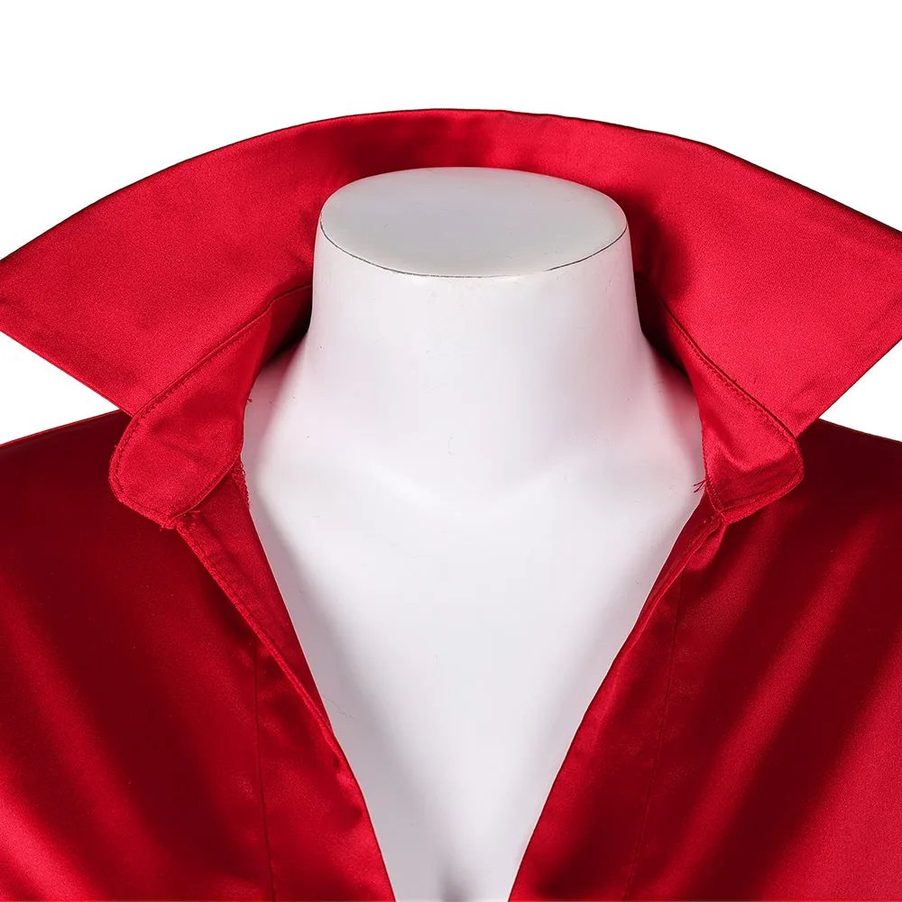 Ada Wong Cosplay Neue Rote Tops Kostüm Perücke Biohazard Spiel Resident Roleplay Sexy Outfits Handschuhe Hosen Halloween Party Anzüge