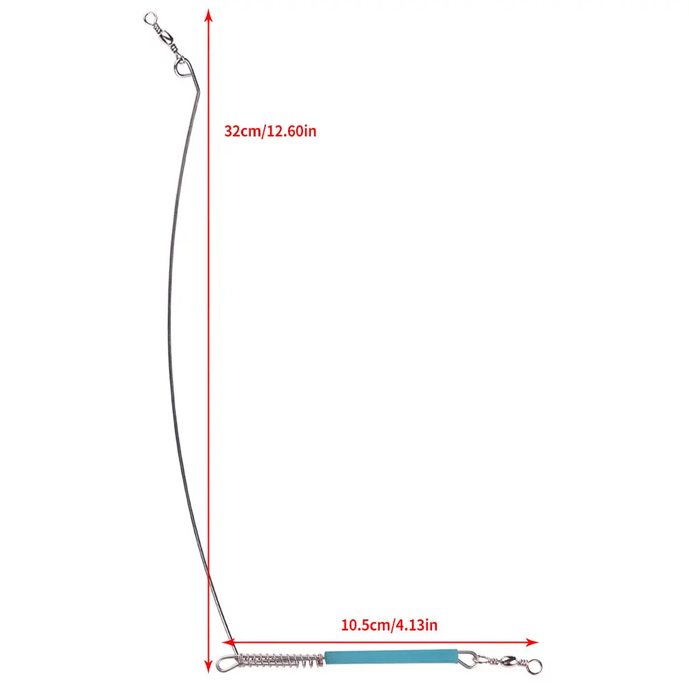 أذرع توازن من أسلاك الفولاذ لصيد الأسماك في المحيط ، وصيد الأسماك في المياه المالحة ، وموصل منصات صيد القوارب مع دوار زنبركي ، و 10 أو لكل حقيبة #6