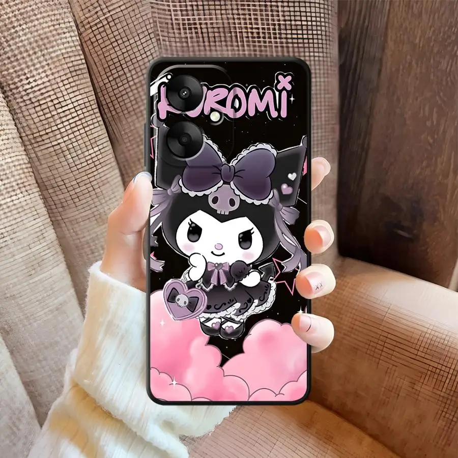Custodia morbida per telefono posteriore per Xiaomi Redmi 9A 9C 9T K40 K50 Gaming 13C K60 12C 10 A5 12 A1 A2 Plus Love Cartoon Kuromi