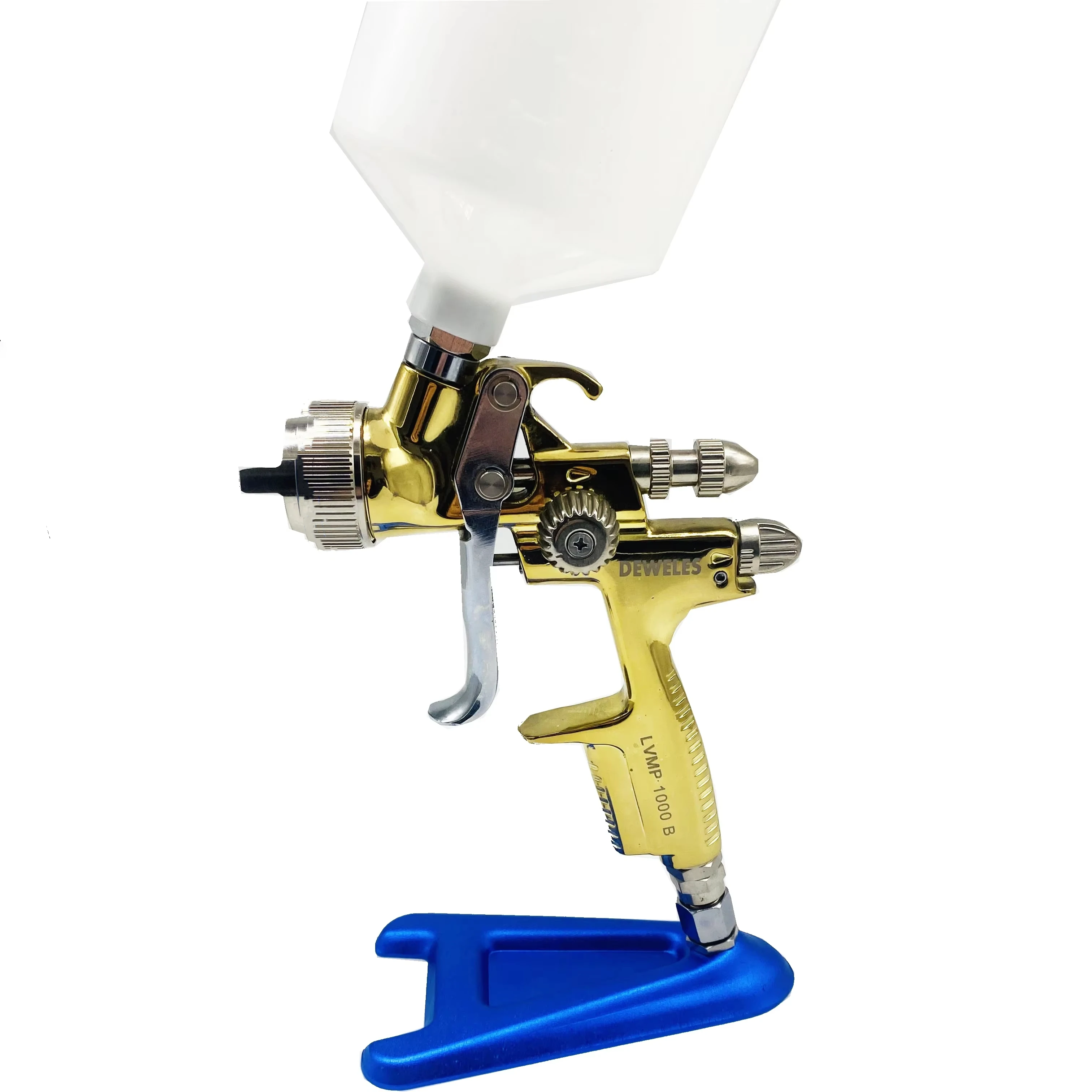 

Высококачественный краскопульт DEWELES 1000B 1.3/1.7 мм, алюминиевый, для лака и краски, низкого давления LVMP, гравитационный, аэрограф