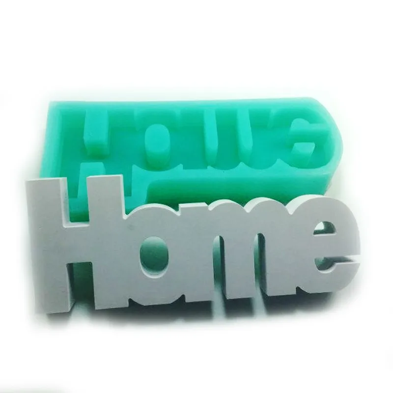 Mold Silicones Cement Molds Concrete Decoration H-o-m-e Alphabet Handmade Mold Silicone Mould Aroma Stone Moulds Silicone Rubber