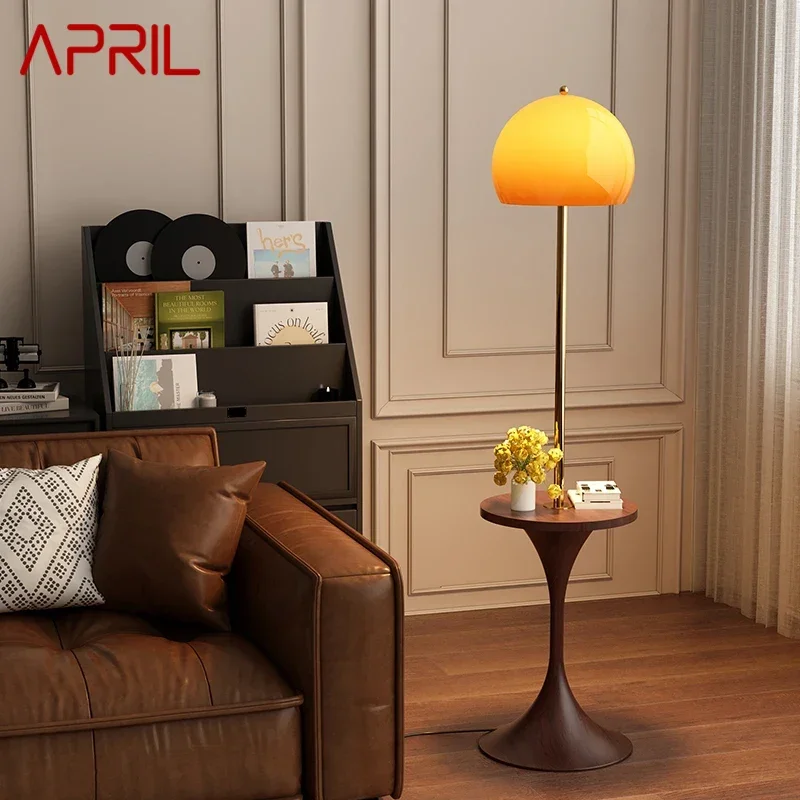 APRIL Contemporary Floor Lamp Luxury Living Room Bedroom Study Villa Hotel LED Retro Creativity Decorative Standing Light