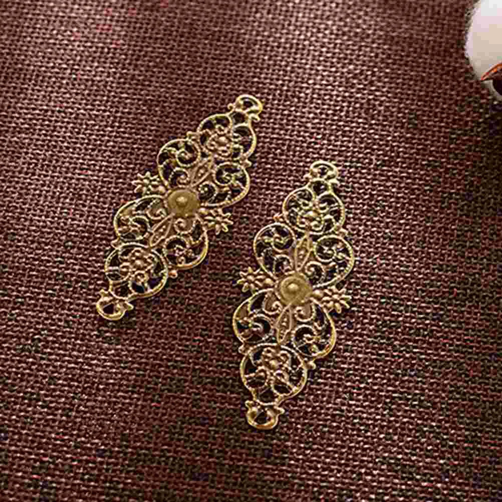 

36 Pcs Pendant Accessories Flower Pattern Headwear The Flowers Handmade Hairpin Headdress DIY Jewelry Hollow-out