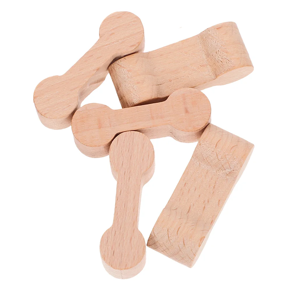 5 Pcs Wooden Train Track Children Toy Buckle for Kids Simulation The List Connection Part Railway DIY Model