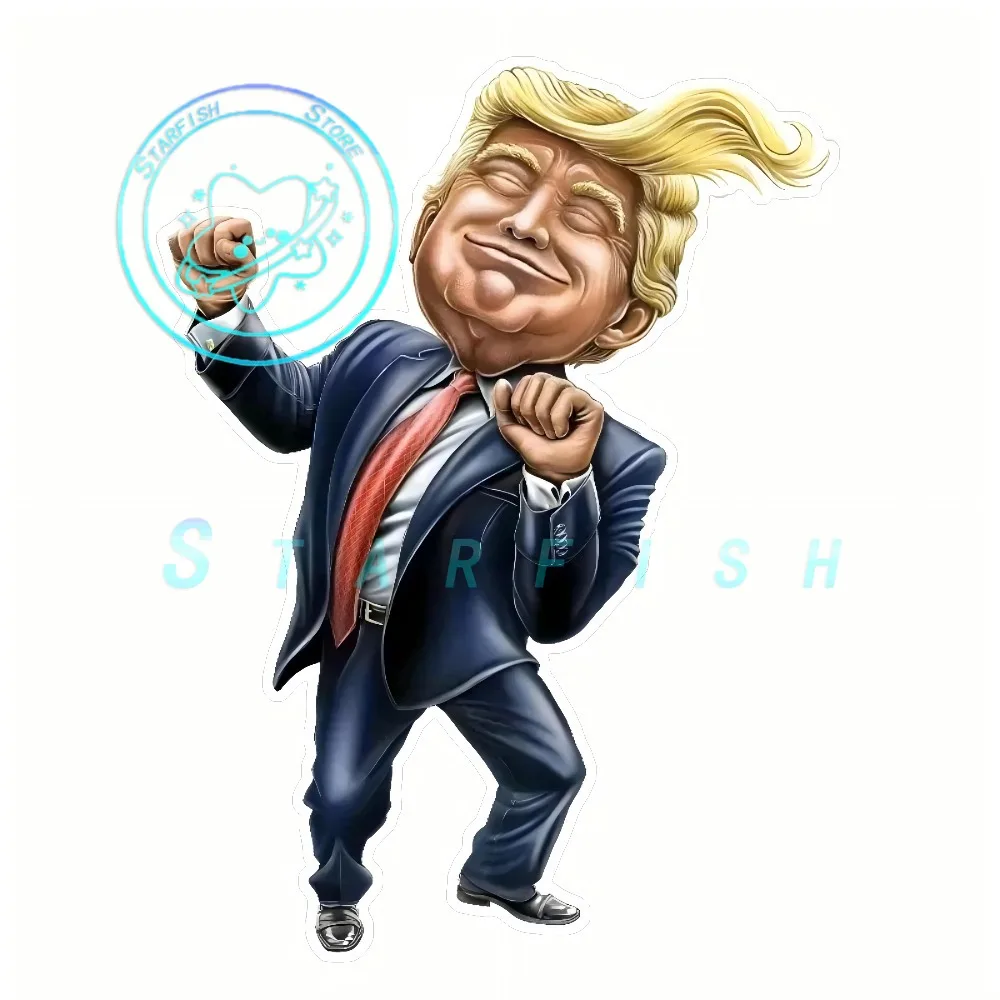 Interesting Trump Dancing Car Window Stickers Personalized Vehicle Decoration PVC Material Waterproof Sunscreen