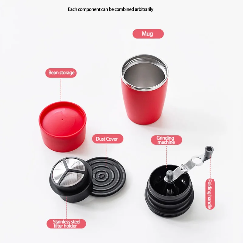 2022 Nieuwe Geen Filter Papieren Handleiding Koffiemolen Draagbare Koffieboon Burr Biolomix Slijpmachines Handmatige Molen Keuken Tool Accessoires