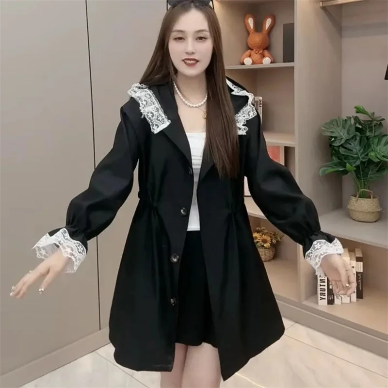 

Fashion Windbreaker Coat Women 2026 Spring Autumn New Jacket High Quality Korean Outwear Trend Plus Size Overcoat Female Tops