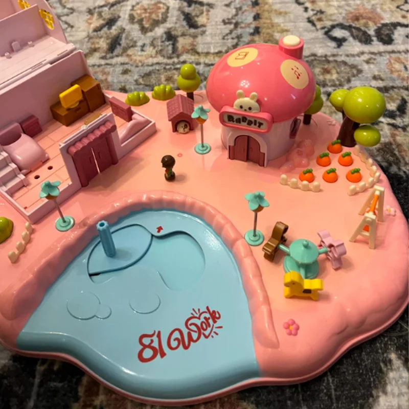 Casa delle Bambole con Attrazione Magnetica, Villa Giocattolo Mobile, Decorazione Raffinata, Sorpresa per Bambini, Ragazzi e Ragazze, Regalo per Vacanze e Compleanni