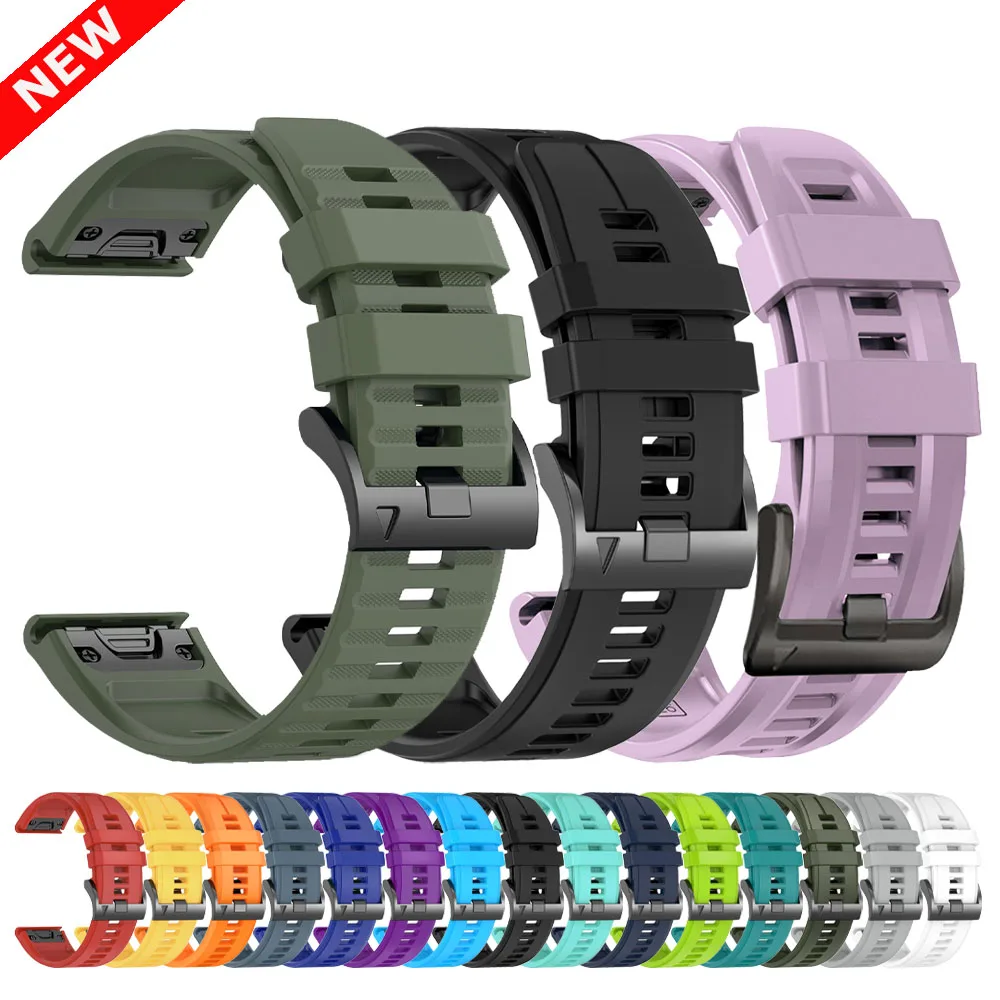 Correa de reloj QuickFit de 22 y 26mm para Garmin Fenix 8pro 7 7X 6X 6 Pro 5 5X Plus MARQ Enduro 3 Quatix 8 47mm 51mm correa deportiva de silicona