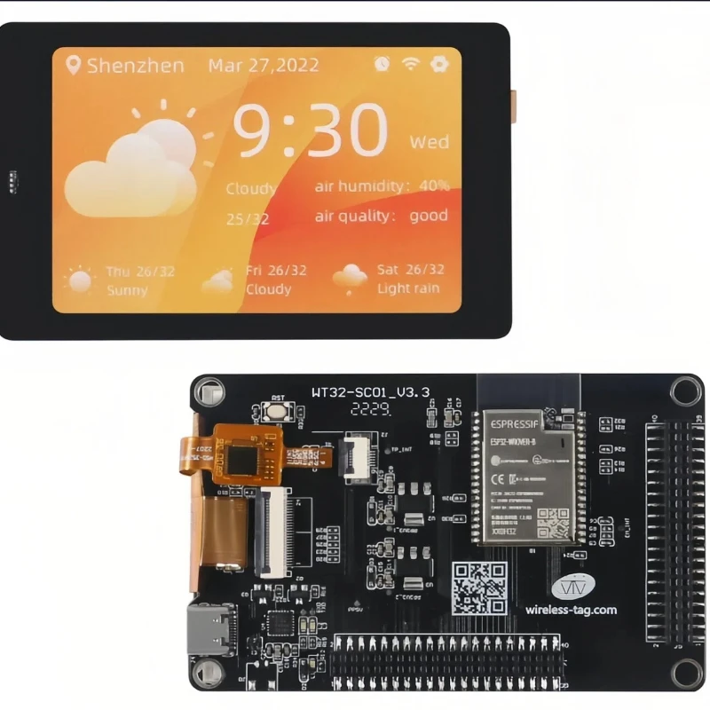Płytka rozwojowa WT32-SC01 16MB ESP32 z wyświetlaczem LCD 3,5 cala 320*480 i modułem HMI opartym na ESP32 ESP32WROVERB — zdjęcie produktu 3