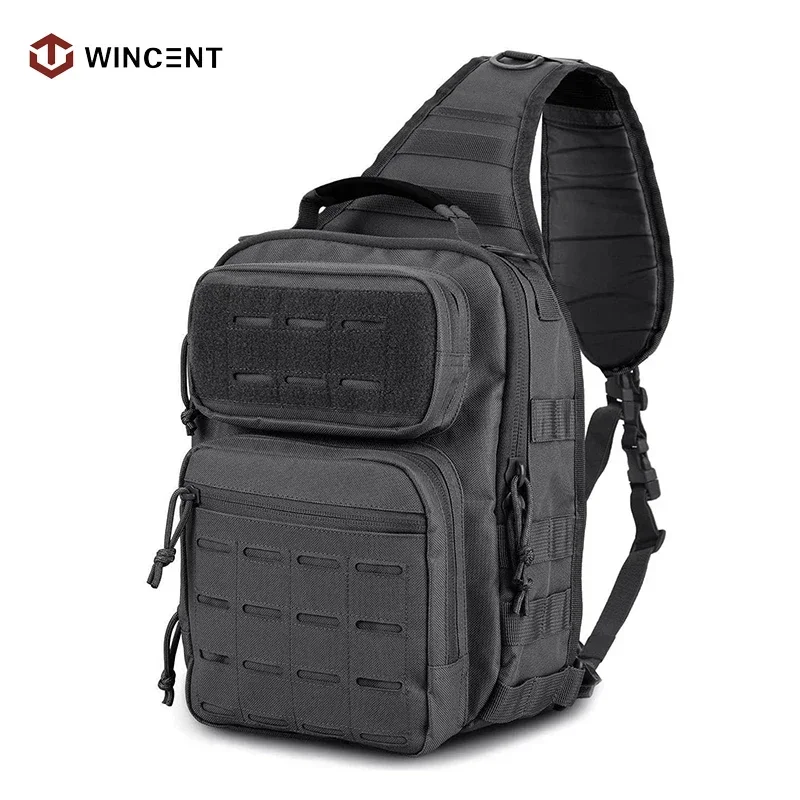 Bolsas de Ombro para Atividades ao Ar Livre, Mochila de Peito Rover para Caça, Caminhadas, EDC, Bolsa de Assalto Molle, Compatível com Tablet de 9.7"